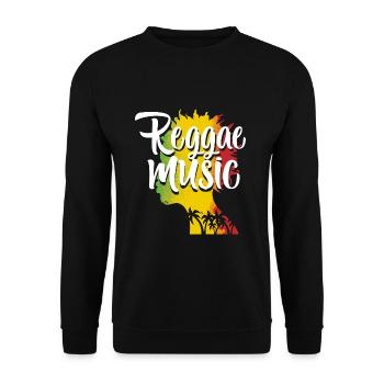 Reggae Musik - Unisex Pullover - Schwarz - Vorne - Alina (178cm) & Michal (187cm)