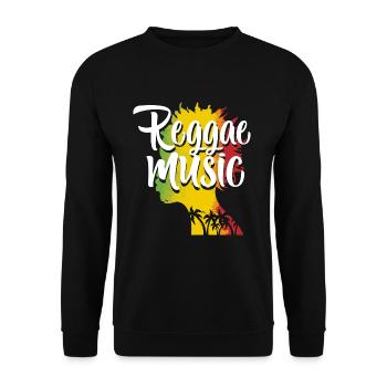 Reggae Musik - Unisex Pullover - Schwarz - Vorne - Alina (178cm) & Michal (187cm)