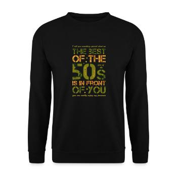 Fünfziger 50s 50's 50er - Unisex Pullover - Schwarz - Vorne - Alina (178cm) & Michal (187cm)