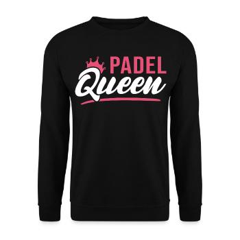 Padel Queen Padelspielerin Padel-Tennis - Unisex Pullover - Schwarz - Vorne - Alina (178cm) & Michal (187cm)