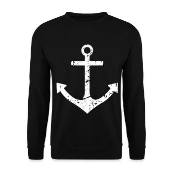 Anker - Unisex Pullover - Schwarz - Vorne - Alina (178cm) & Michal (187cm)