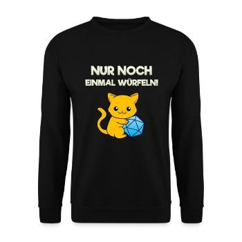 Nur Noch Einmal Würfeln Brettspiel Rollenspiel - Unisex Pullover - Schwarz - Vorne - Alina (178cm) & Michal (187cm)