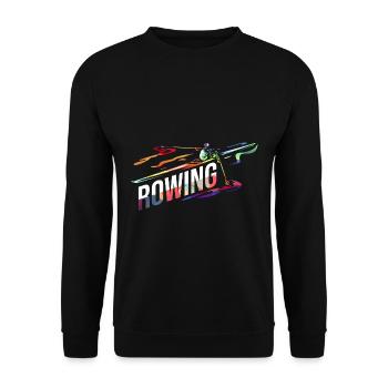 Flinker Ruderer Regattasieg - Unisex Pullover - Schwarz - Vorne - Alina (178cm) & Michal (187cm)