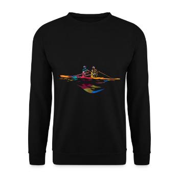 Wuchtige Rudermannschaft Regattasieg - Unisex Pullover - Schwarz - Vorne - Alina (178cm) & Michal (187cm)