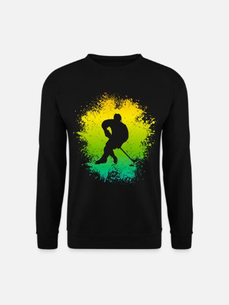 Hockey Kinder Eishockey Spieler Eishockeyspieler - Unisex Pullover - Schwarz