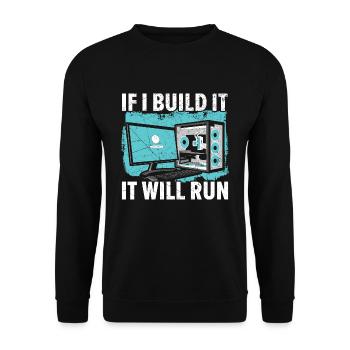 Sie haben den Link angeklickt, oder? - Unisex Pullover - Schwarz - Vorne - Alina (178cm) & Michal (187cm)
