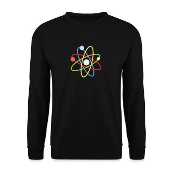 Atom - Unisex Pullover - Schwarz - Vorne - Alina (178cm) & Michal (187cm)