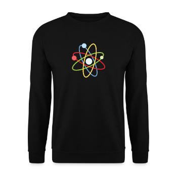 Atom - Unisex Pullover - Schwarz - Vorne - Alina (178cm) & Michal (187cm)