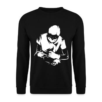 Strahlender Zahnarzt Zahnklinik - Unisex Pullover - Schwarz - Vorne - Alina (178cm) & Michal (187cm)