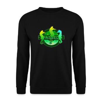 bestanden Schwimmer Schwimmerin - Unisex Pullover - Schwarz - Vorne - Alina (178cm) & Michal (187cm)