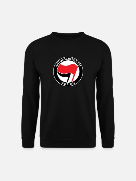 Antifaschistische Aktion, Antifa Logo, Flaggen - Unisex Pullover - Schwarz