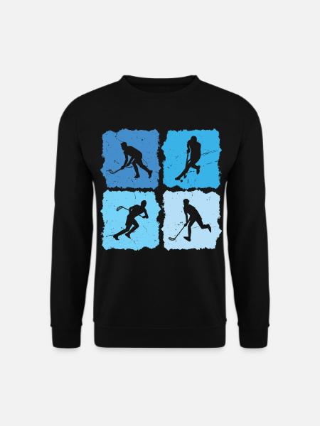 Floorball Retro Unihockey Floorball Spieler - Unisex Pullover - Schwarz