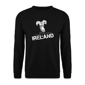 Irland Ireland sheep - Unisex Pullover - Schwarz - Vorne - Alina (178cm) & Michal (187cm)