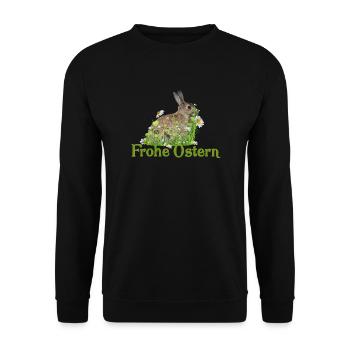 Frohe Ostern - Unisex Pullover - Schwarz - Vorne - Alina (178cm) & Michal (187cm)