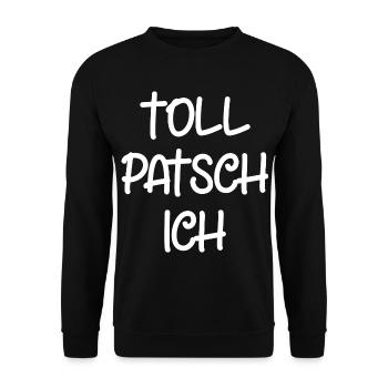 Tollpatsch Ich tollpatschig lustig tollpatschich - Unisex Pullover - Schwarz - Vorne - Alina (178cm) & Michal (187cm)