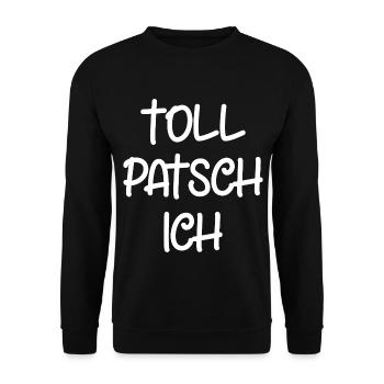 Tollpatsch Ich tollpatschig lustig tollpatschich - Unisex Pullover - Schwarz - Vorne - Alina (178cm) & Michal (187cm)