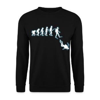 Taucher Evolution - Unisex Pullover - Schwarz - Vorne - Alina (178cm) & Michal (187cm)