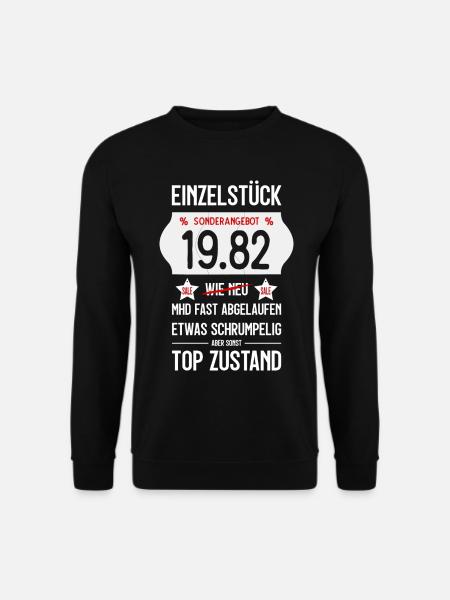 44. GEBURTSTAG 1982 EINZELSTÜCK PREISSCHILD - Unisex Pullover - Schwarz
