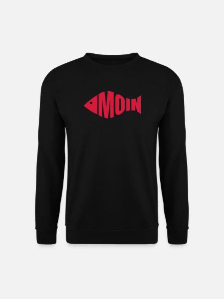 Moin - Fischkopf - Unisex Pullover - Schwarz