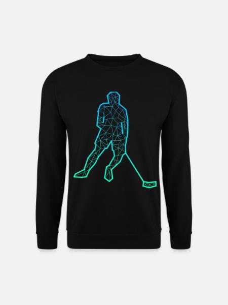 Floorball Spieler Unihockey Hockey Unihockey - Unisex Pullover - Schwarz