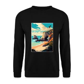 El Matador California Cali Vintage Reiseposter - Unisex Pullover - Schwarz - Vorne - Alina (178cm) & Michal (187cm)