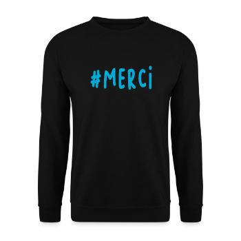 VIELEN DANK. DANKE. VIELEN DANK. JAHRESTAG. GEBURT. - Unisex Pullover - Schwarz - Vorne - Alina (178cm) & Michal (187cm)