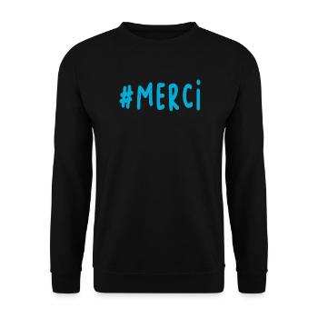 VIELEN DANK. DANKE. VIELEN DANK. JAHRESTAG. GEBURT. - Unisex Pullover - Schwarz - Vorne - Alina (178cm) & Michal (187cm)