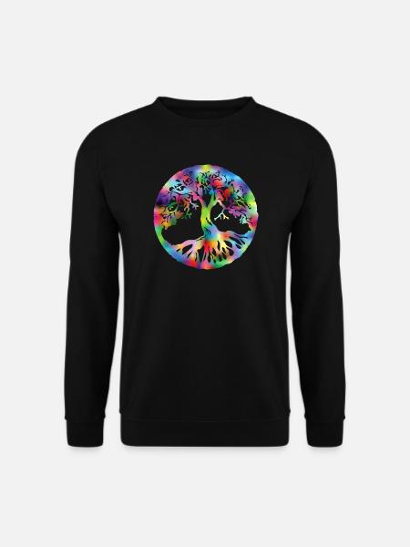 Lebensbaum bunt - Unisex Pullover - Schwarz