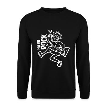 Lauter Hard Rock Gitarrensound - Unisex Pullover - Schwarz - Vorne - Alina (178cm) & Michal (187cm)