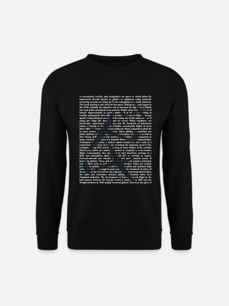 Waghalsiger Segelflieger Aufwind - Unisex Pullover - Schwarz