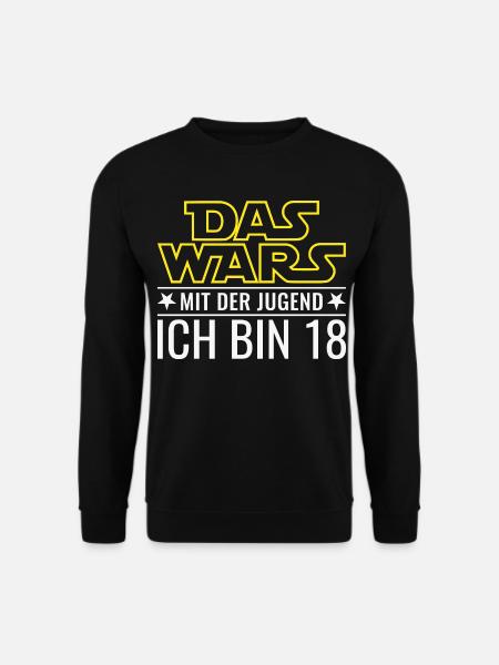 18. Geburtstag Achtzehn Das wars mit der Jugend 18 - Unisex Pullover - Schwarz