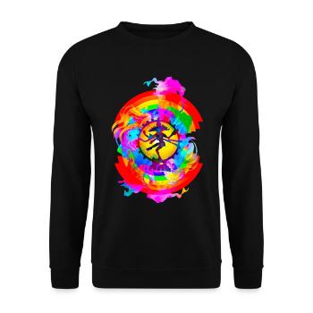 Regenbogen Shiva Tantra - Unisex Pullover - Schwarz - Vorne - Alina (178cm) & Michal (187cm)