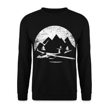 Wagemutiger Segelflieger Pilot - Unisex Pullover - Schwarz - Vorne - Alina (178cm) & Michal (187cm)