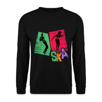 Grooviger Ska Trompetensound - Unisex Pullover - Schwarz - Vorne - Alina (178cm) & Michal (187cm)