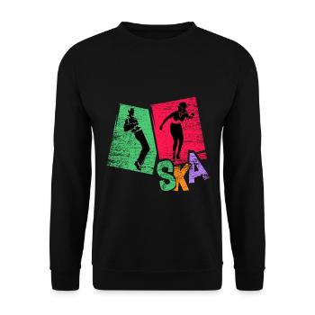 Grooviger Ska Trompetensound - Unisex Pullover - Schwarz - Vorne - Alina (178cm) & Michal (187cm)