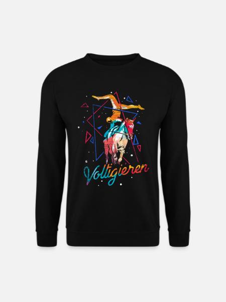 Akrobatische Voltigiererin Pferdetanz - Unisex Pullover - Schwarz