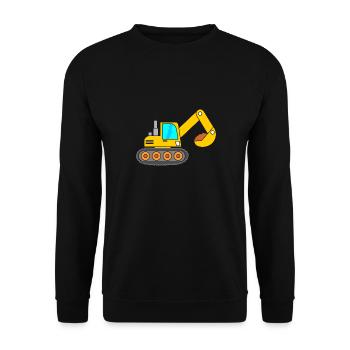 Bagger Baumaschine - Unisex Pullover - Schwarz - Vorne - Alina (178cm) & Michal (187cm)