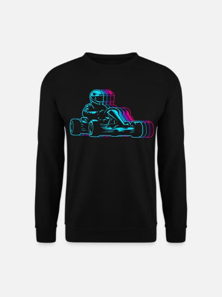 Kart Rennen Go Karts Mädchen Jungen Go-Kart - Unisex Pullover - Schwarz