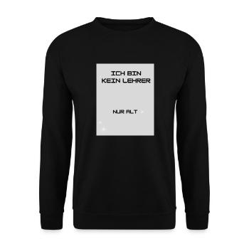 Lehrer - Unisex Pullover - Schwarz - Vorne - Alina (178cm) & Michal (187cm)