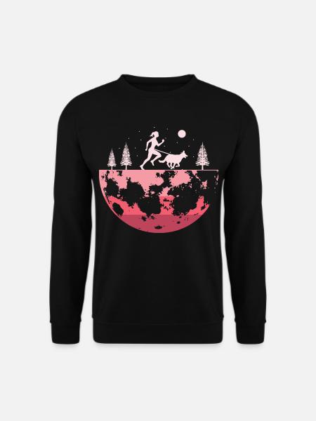 Canicross Läuferin Hundesport Canicross Lauf - Unisex Pullover - Schwarz