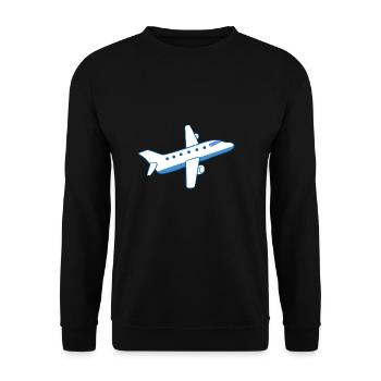 Airplane Plane - Unisex Pullover - Schwarz - Vorne - Alina (178cm) & Michal (187cm)