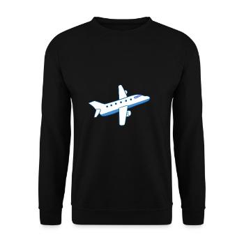 Airplane Plane - Unisex Pullover - Schwarz - Vorne - Alina (178cm) & Michal (187cm)