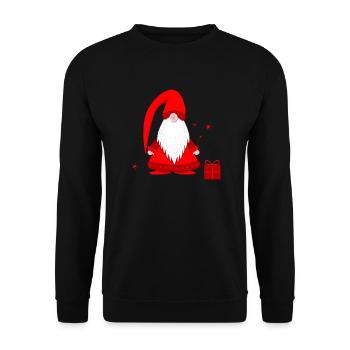 Wichtel wichteln Wichtelgeschenk Weihnachten - Unisex Pullover - Schwarz - Vorne - Alina (178cm) & Michal (187cm)