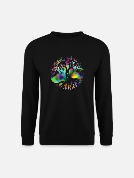 tree of life colorful - Unisex Pullover - Schwarz