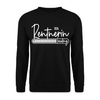 Rentnerin 2026 Loading - Unisex Pullover - Schwarz - Vorne - Alina (178cm) & Michal (187cm)