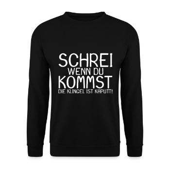 Orgasmus Versauter Spruch - Unisex Pullover - Schwarz - Vorne - Alina (178cm) & Michal (187cm)