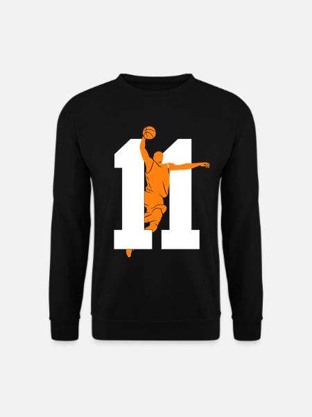 NUMMER 11 BASKETBALL 11. GEBURTSTAG - Unisex Pullover - Schwarz