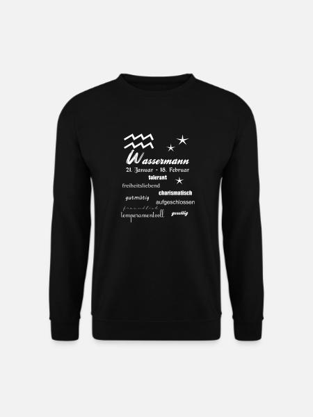 Wassermann Sternzeichen - Unisex Pullover - Schwarz