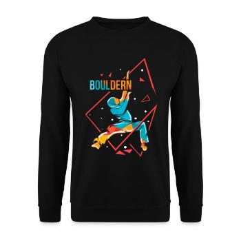 Geschmeidiger Boulderer Überhang - Unisex Pullover - Schwarz - Vorne - Alina (178cm) & Michal (187cm)