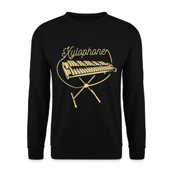 Klingender Xylophon Orchesterklang - Unisex Pullover - Schwarz - Vorne - Alina (178cm) & Michal (187cm)